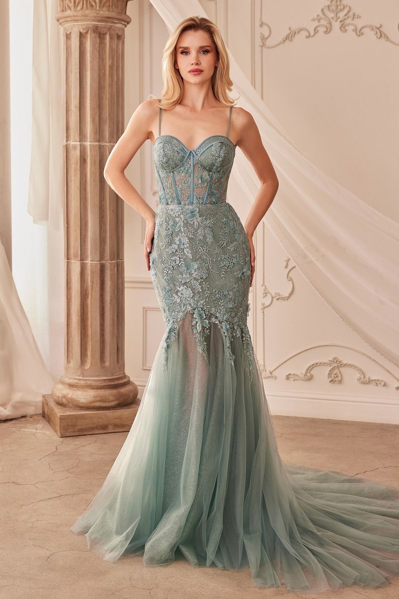 Fit & Flare Embellsihed Gown