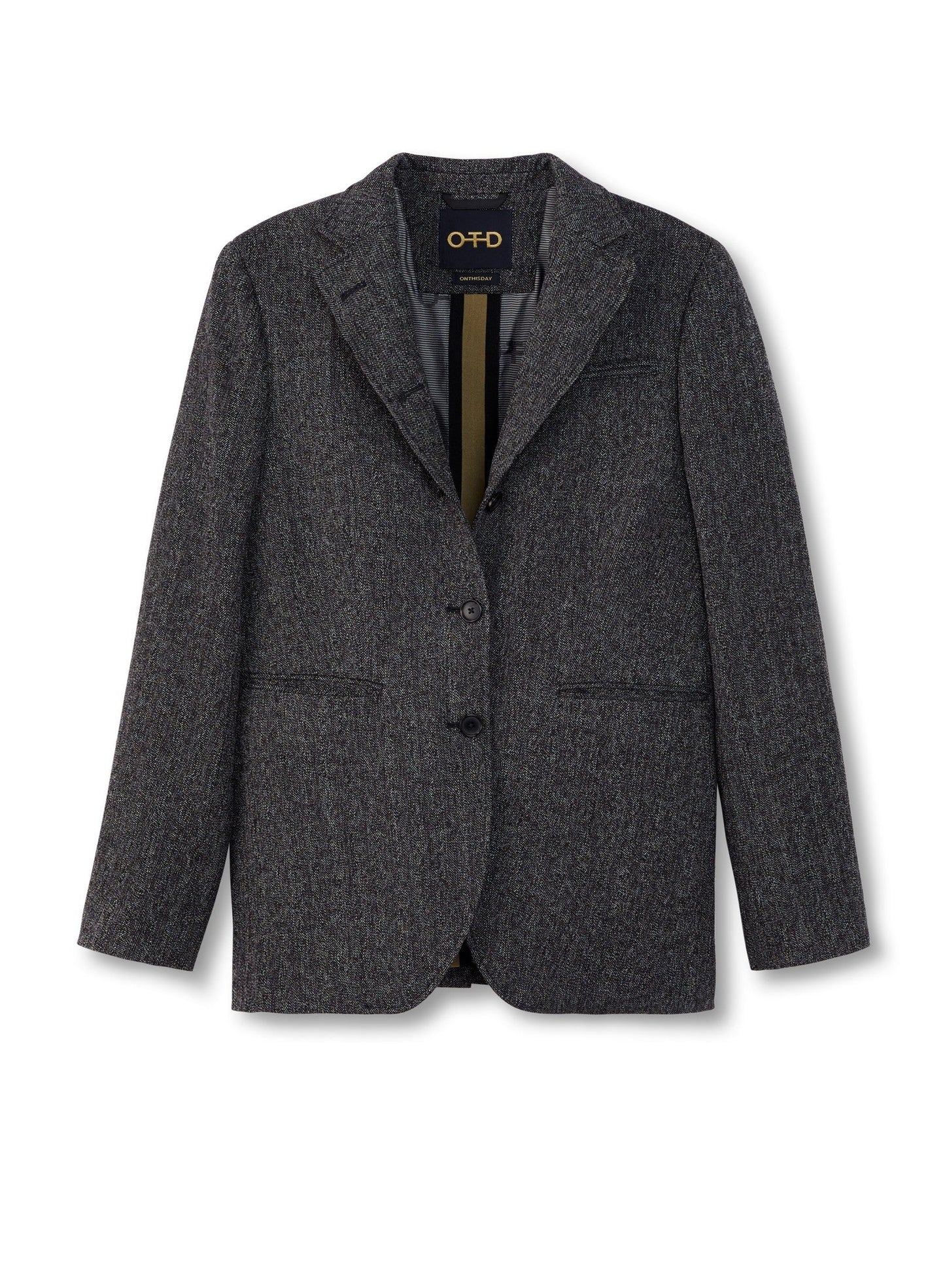 Herringbone Single-Breasted Jacket